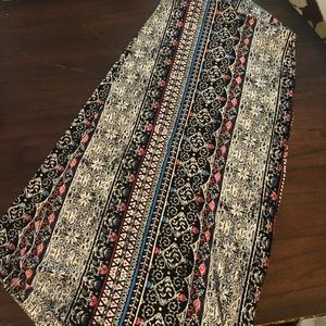 Multicolored Womens Maxi Skirt